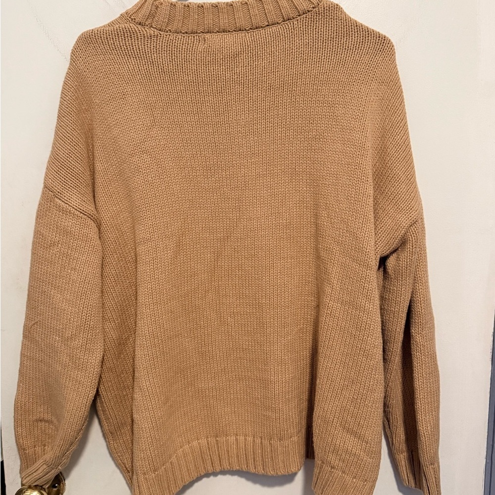 Sincerely Jules Tan Bow Crew Neck Sweater - Picture 2 of 5